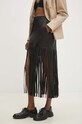 Answear Lab fustă de piele WS24..SDD007 negru WS24