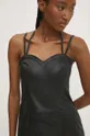 crna Kožna haljina Answear Lab