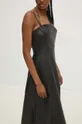 czarny Answear Lab sukienka skórzana