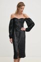 Платье из велюра Answear.LAB WS24.SUD003 чёрный