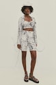 Îmbrăcăminte Answear Lab pantaloni scurți cu in WS24.SZD120 alb