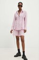 Хлопковые шорты Answear.LAB WS24.SZD121 розовый WA24