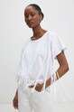 Answear Lab t-shirt elasztánnal fehér WS24.TSD009