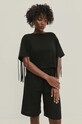 Дрехи Памучна тениска Answear Lab WS24.TSD017 черен