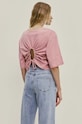 Answear.LAB t-shirt bawełniany różowy WS24.TSD019
