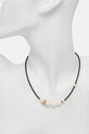 Ručně vyrobený náhrdelník z pozlaceného stříbra s kultivovanou perlou a hematitem Answear.LAB WS25.AKD005