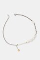 Answear Lab naszyjnik ręcznie wykonany, ze srebra pokrytego złotem z perłą hodowaną WS25.AKD006 srebrny WS25