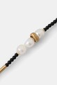 Doplnky Náramok ručne vytvorený z pozláteného striebra s vyšľachtenou perlou a hematitom Answear Lab WS25.AKD007 čierna