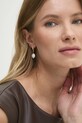 Ръчно направени обици с култивирана перла Answear Lab циркони злато WS25.AKD00R