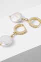 Dodatki Uhani z gojenim biserom, ročno izdelani Answear.LAB WS25.AKD00R zlata