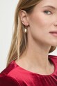 Сережки ручної роботи з культивованою перлиною Answear Lab натуральний камінь золотий WS25.AKD00W