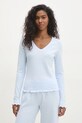 Îmbrăcăminte Answear Lab pijamale de bumbac WS25.BID003 albastru
