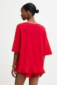 Answear Lab piżama bawełniana czerwony WS25.BID006