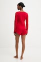 Answear Lab piżama bawełniana czerwony WS25.BID00B