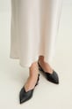 Answear Lab balerini de piele piele negru 507068.FAC01