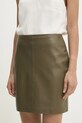 Answear Lab fustă de piele verde WS25.SDD003