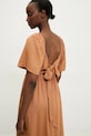 Answear.LAB sukienka z lnem brązowy 8868.b.flk