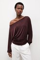 Answear.LAB bluzka z elastanem brązowy 23506.fak