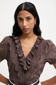 Answear.LAB bluzka bawełniana brązowy 670232.hak