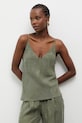 Answear.LAB top damski z lyocellu zielony 95107.iak