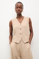 Answear.LAB súprava dámska s prímesou ľanu WS26-DKD000 béžová WS26