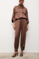 Odzież Answear.LAB komplet z domieszką lnu Y25015.hak brązowy