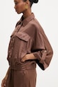Answear.LAB komplet z domieszką lnu Y25015.hak brązowy