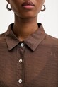 Answear.LAB koszula z domieszką jedwabiu ZY931.hak brązowy