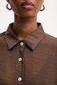 Answear.LAB koszula z domieszką jedwabiu ZY931.hak brązowy
