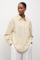 Πουκάμισο με προσθήκη λινού Answear.LAB μπεζ E26-37.fjk