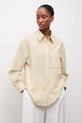 Πουκάμισο με προσθήκη λινού Answear.LAB μπεζ E26-37.fjk