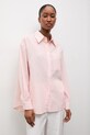 Answear.LAB koszula z dodatkiem lnu klasyczny różowy A25-61.fjk