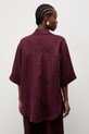 Odzież Answear.LAB koszula damska lniana GM0747 bordowy