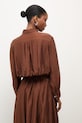 Odzież Answear.LAB koszula damska z lyocellem cm388.iak brązowy