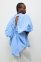 Odzież Answear.LAB koszula damska z bawełną kdd01A.sng.ok niebieski