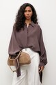 Answear.LAB koszula damska z modalem WS26-KDD043 brązowy WS26