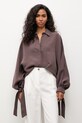 Answear.LAB koszula damska z modalem brązowy WS26-KDD043