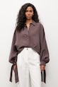 Answear.LAB koszula damska z modalem brązowy WS26-KDD043