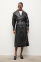 Answear.LAB płaszcz skórzany NINA z kolekcji Unscripted czarny WS26-KPD003