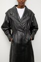 Answear.LAB płaszcz skórzany NINA z kolekcji Unscripted WS26-KPD003 czarny