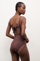 Odzież Answear.LAB strój kąpielowy jednoczęściowy damski WS26-KSD010 brązowy