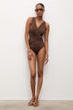 Answear.LAB strój kąpielowy jednoczęściowy damski brązowy WS26-KSD017