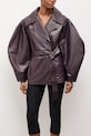 Answear.LAB kurtka skórzana LANI z kolekcji Unscripted bordowy WS26-KUD020