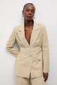 Answear.LAB marynarka garniturowa damska z wiskozą beżowy CK0890