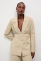 Answear.LAB marynarka garniturowa damska z wiskozą beżowy CK0890