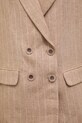 Answear.LAB marynarka dwurzędowa damska z dodatkiem lnu m.08611.hak beżowy