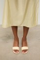 Answear.LAB női bőr papucs bézs WS26-OBD060