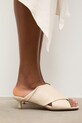 Answear.LAB női bőr papucs WS26-OBD065 bézs