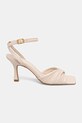 Answear.LAB sandały na szpilce skórzane WS26-OBD086 beżowy WS26