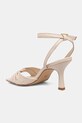 Answear.LAB sandały na szpilce skórzane beżowy WS26-OBD086